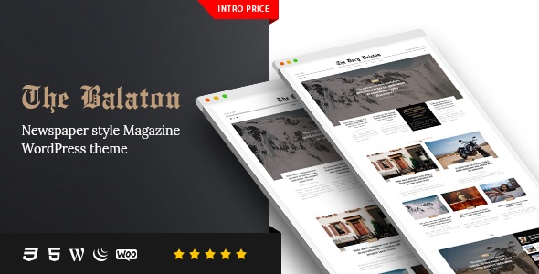 Balaton v1.0.9 &#8211; Newspaper style Magazine WordPress Theme