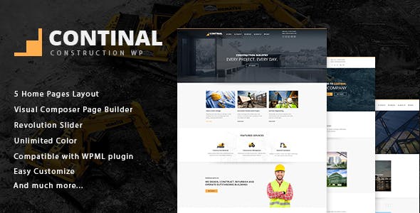 Continal v1.5.0 &#8211; Construction &amp; Business WordPress Theme