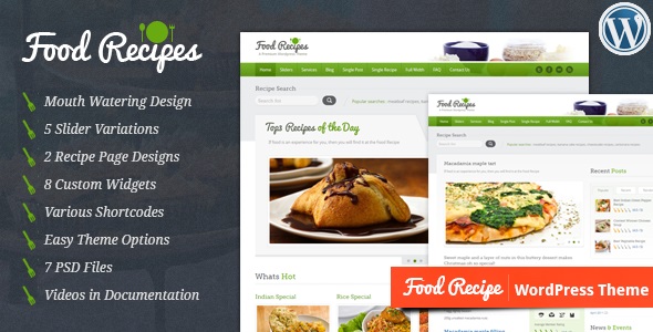 Food Recipes v4.0.2 &#8211; WordPress Theme
