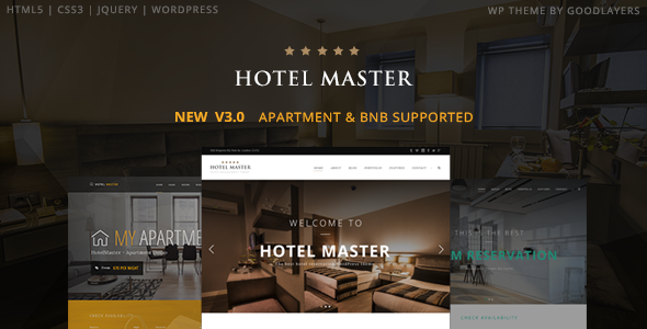 Hotel Master v4.00 | Hotel Booking WordPress Theme
