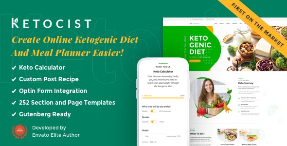 Ketocist v1.2.6 &#8211; Keto Diet WordPress Theme
