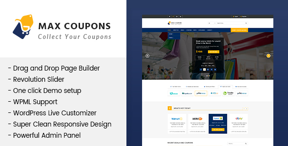 Max Coupons v1.2.2 &#8211; Couponry &amp; Deals WordPress Theme