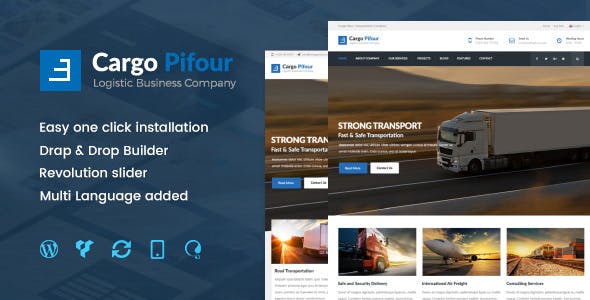 Pifour v2.3 &#8211; Logistic and Transportation WordPress Theme