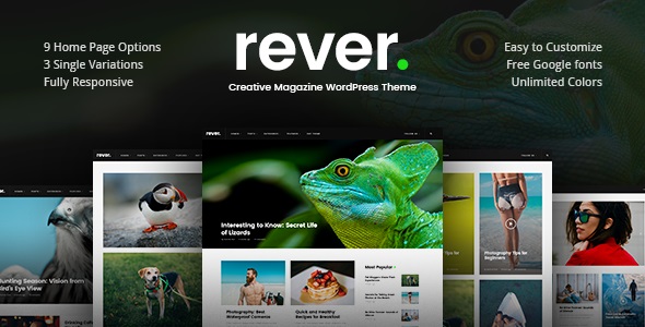 Rever v1.0.3 &#8211; Clean and Simple WordPress Theme