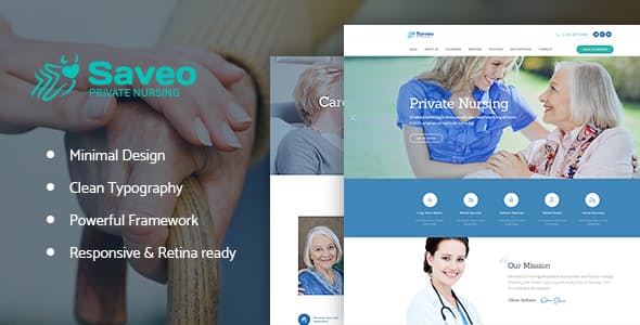 Saveo v1.1.2 | In-home Care &amp; Private Nursing Agency WordPress Theme
