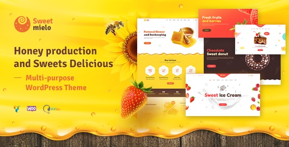 SweetMielo v1.6.0 &#8211; Honey Production and Sweets Delicious WordPress Theme