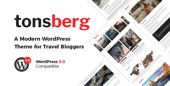 Tonsberg v1.1.1 &#8211; A Modern WordPress Theme for Travel Bloggers