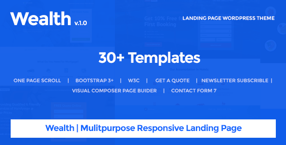 Wealth v1.2.8 – Multi-Purpose Landing Page WordPress Theme
