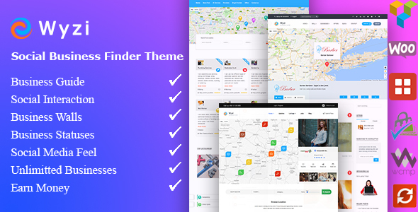 Wyzi v2.3.2 &#8211; Business Finder and Service Provider Booking WordPress Theme