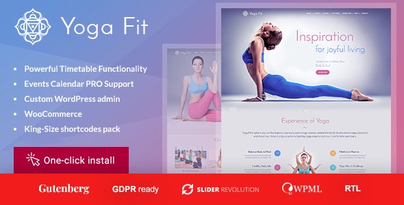 Yoga Fit v1.2.4 &#8211; Sports, Fitness &amp; Gym WordPress Theme