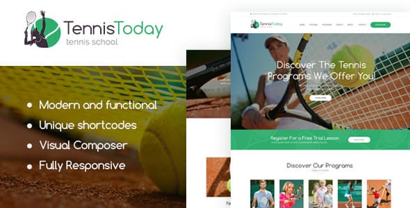 Tennis Today v1.2 | Sport School &amp; Events WordPress Theme