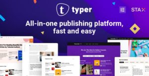 Typer &#8211; Amazing Blog and Multi Author Publishing Theme v1.9.1 Nulled
